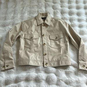 Quince Leather trucker jacket